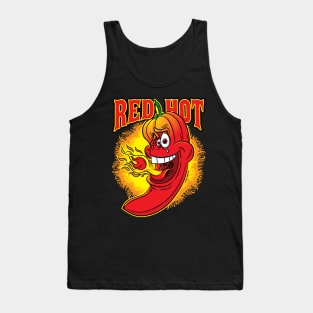 Flaming Red Hot Spicy Chili Pepper Tank Top